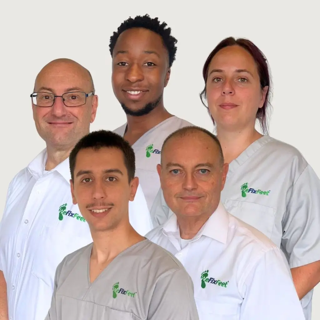 The We Fix Feet clinical Podiatry team group photo