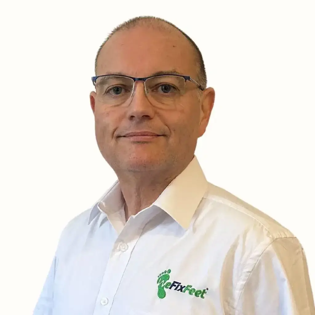 Darren Bloore serves as Co-founder and Senior Podiatrist at WeFixFeet
