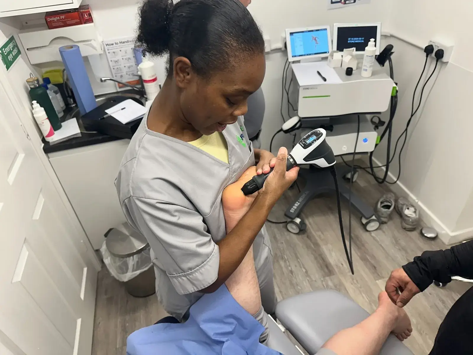 Advanced treatments like Shockwave Therapy can be effective for persistent conditions like plantar fasciitis.